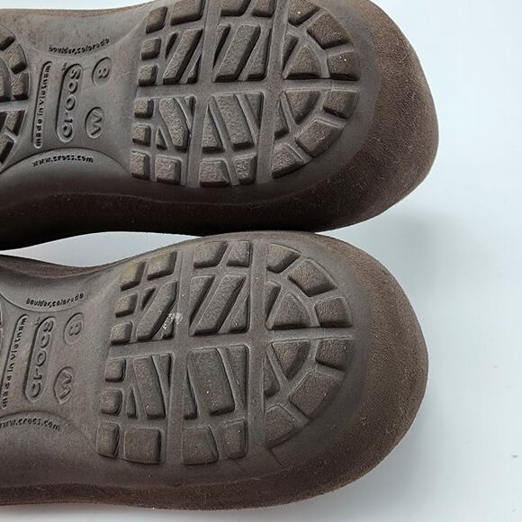 Crocs Mammoth Flats Womens Size 8 Brown Ballet Fur Lined Slip On Casual Neutral - Picture 9 of 10